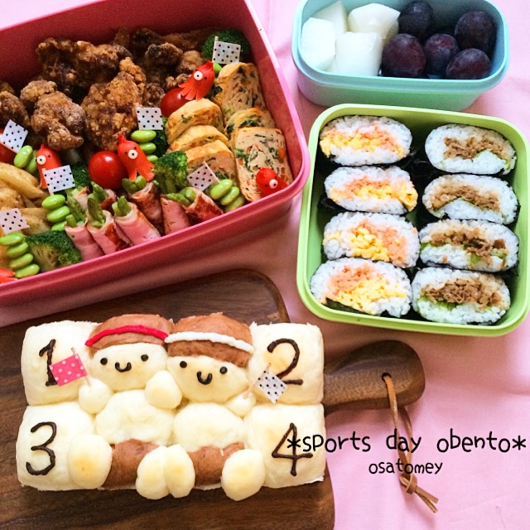 キャラちぎりパンの運動会弁当