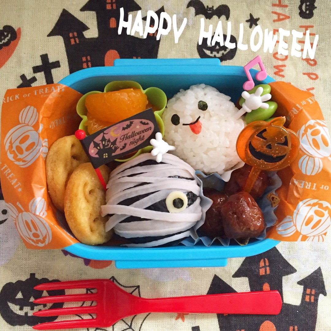 ハロウィン弁当★ミイラ男&おばけ