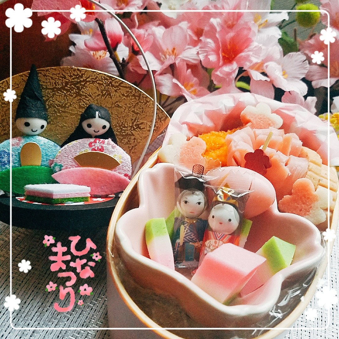 ピンクが、いっぱいひな祭り弁当