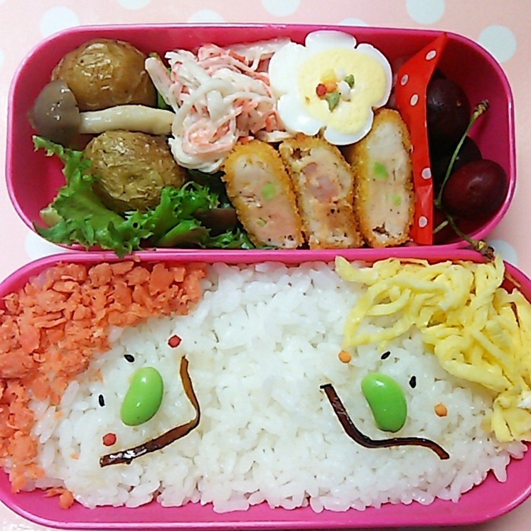 ハーフの双子ちゃん弁当