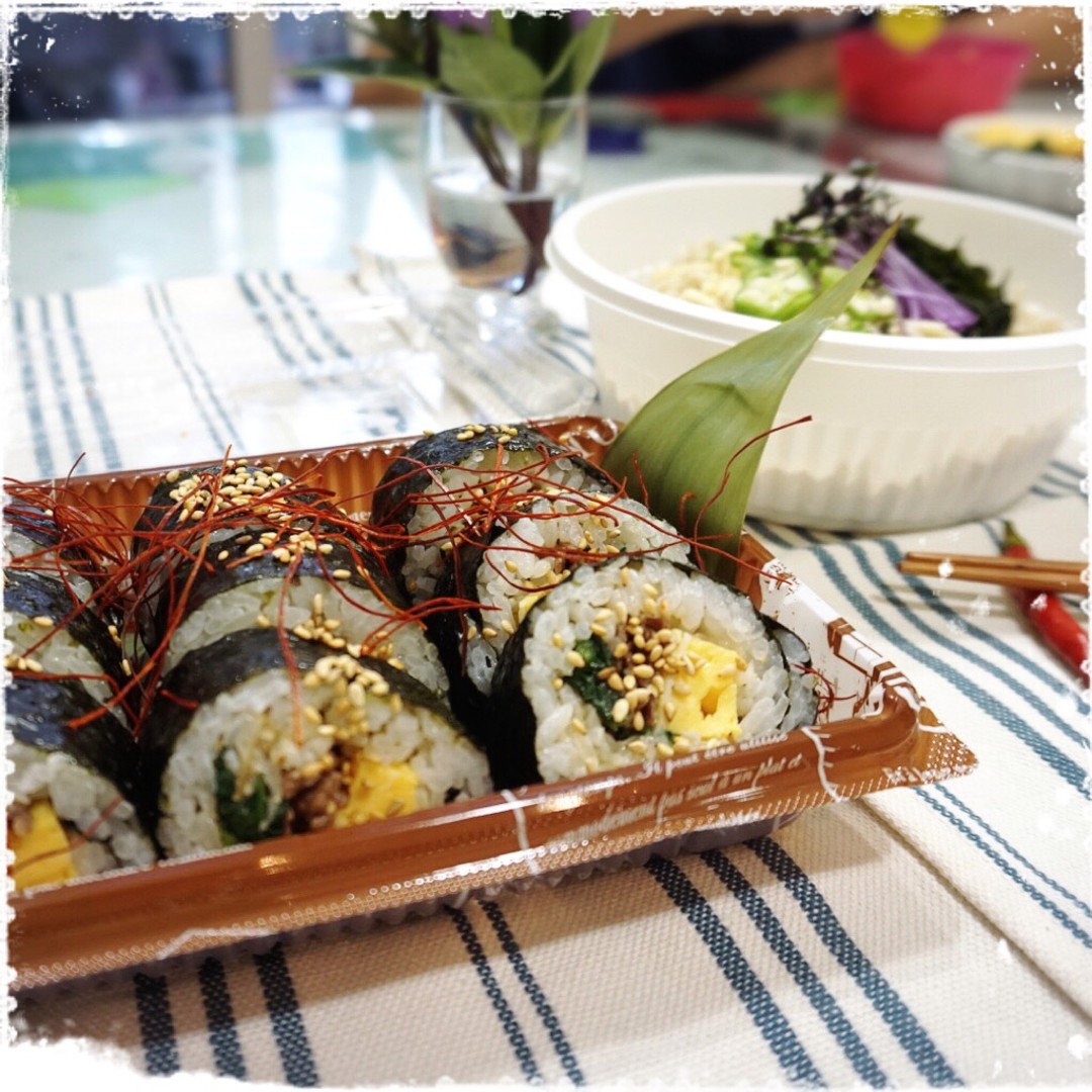 キンパと蕎麦弁当