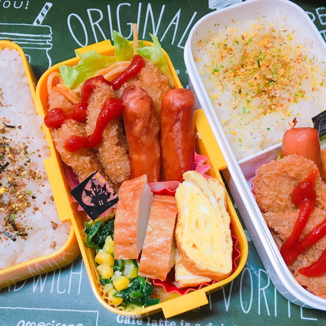 チキンカツとチーズ卵焼き弁当