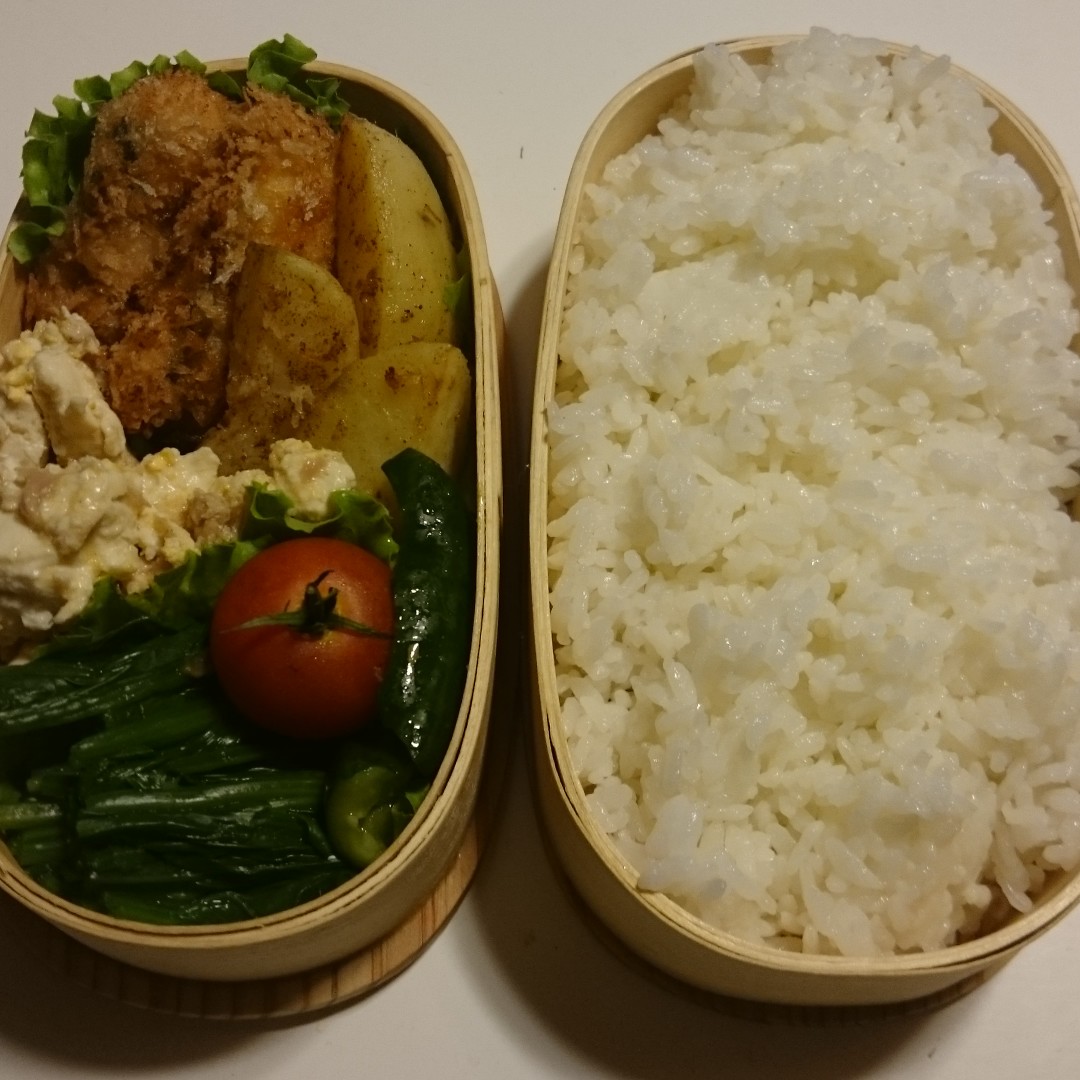 ササミチーズカツとポテトフライ弁当