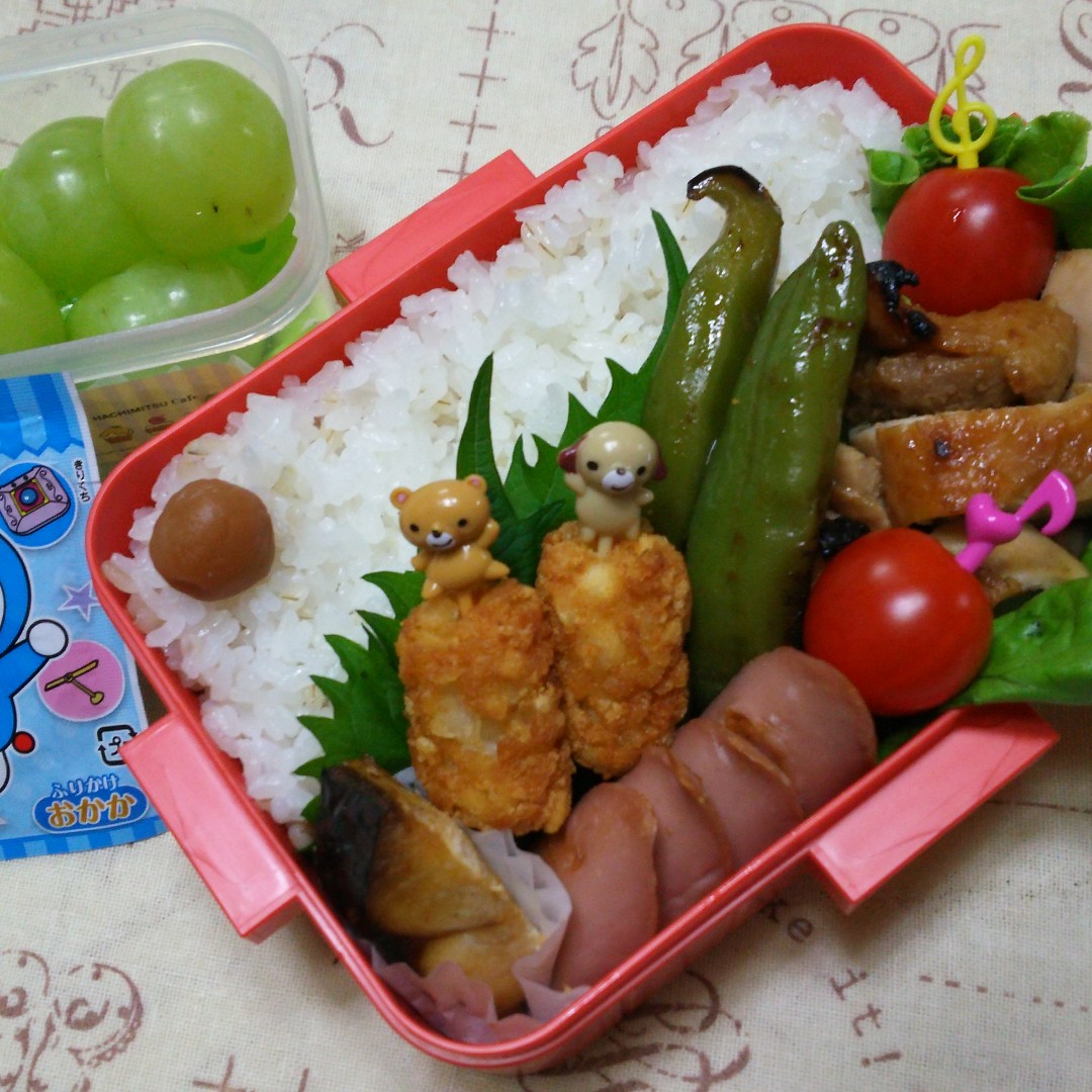 チキンと万願寺甘唐のタレ焼き