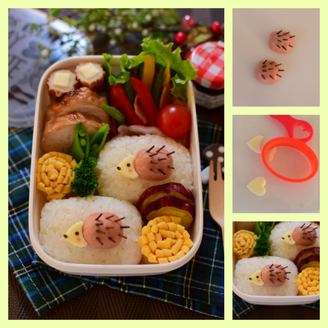 ウインナーのハリネズミ弁当