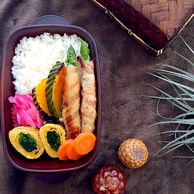 アスパラ肉巻き弁当