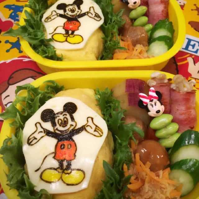 双子の遠足弁当