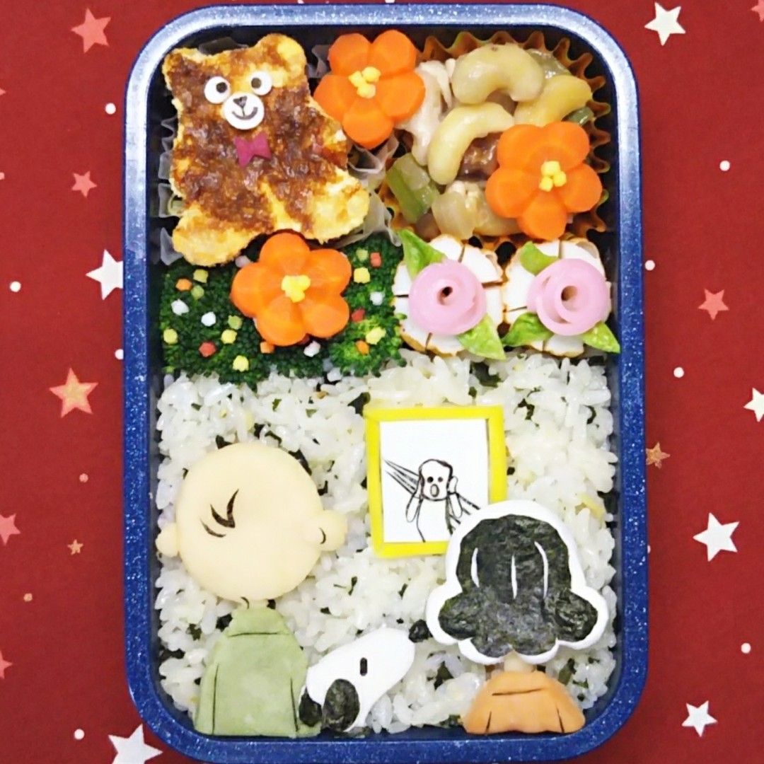 スヌーピーたちの「ムンクの叫び」弁当
