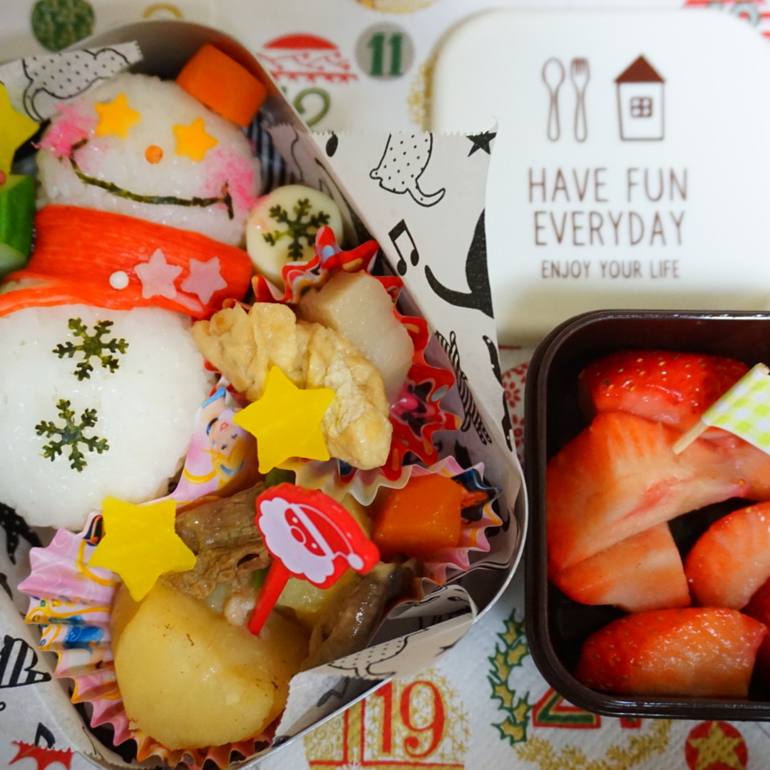 もうすぐX’mas✨🎄雪だるま弁当☃️