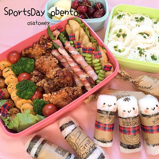 三姉妹のスティックおにぎり＊運動会弁当