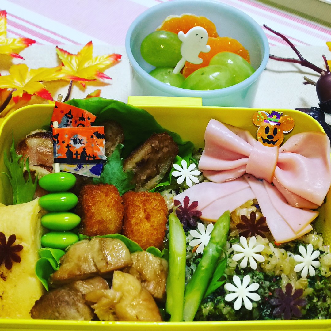 ハムdeリボンなお弁当