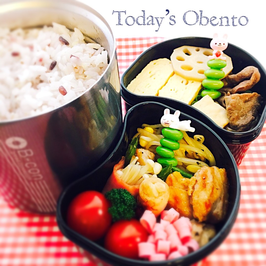 すき焼き風煮物＆鶏のハーブ焼き弁当