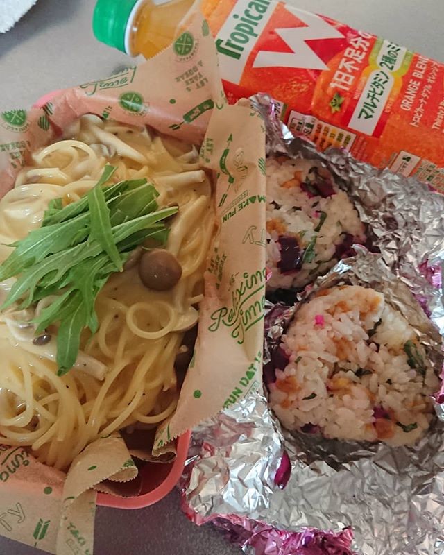 カルボナーラ🍝&悪魔の🍙弁当🍱