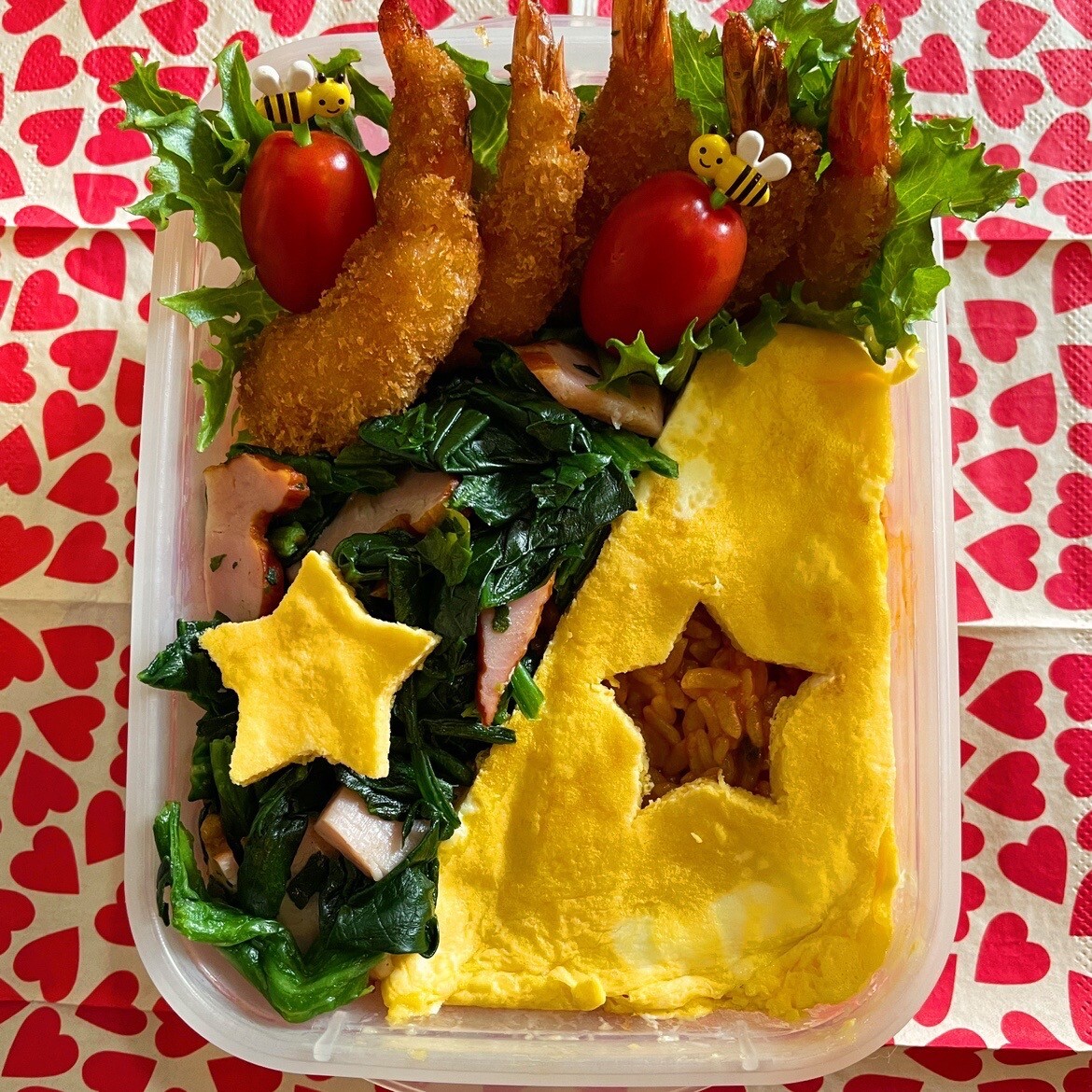 オムライス＆エビフライ弁当