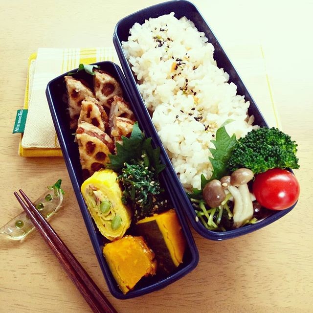 蓮根のはさみ揚げ弁当♪