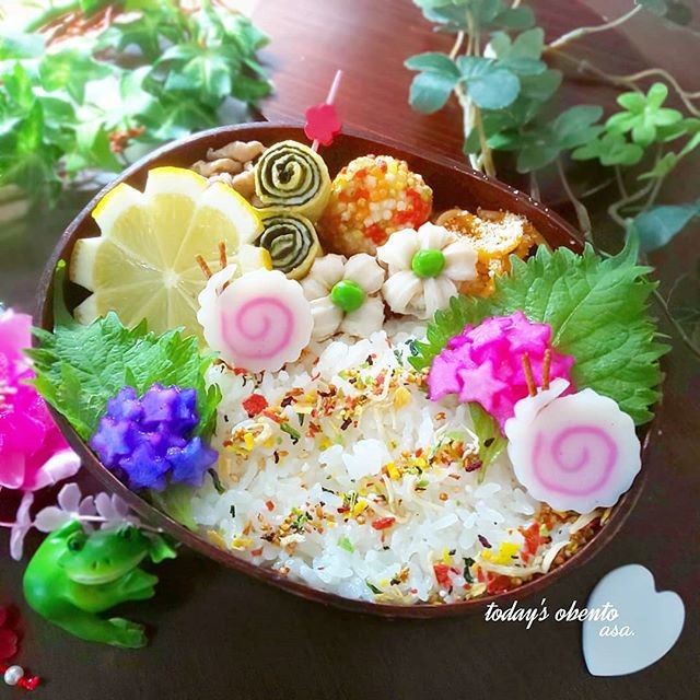 なるとかたつむりの梅雨弁当🍀
