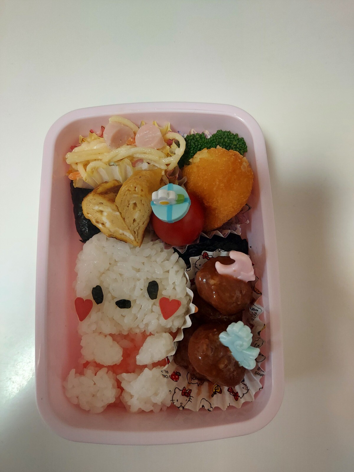 ポチャッコのお弁当！簡単だよ