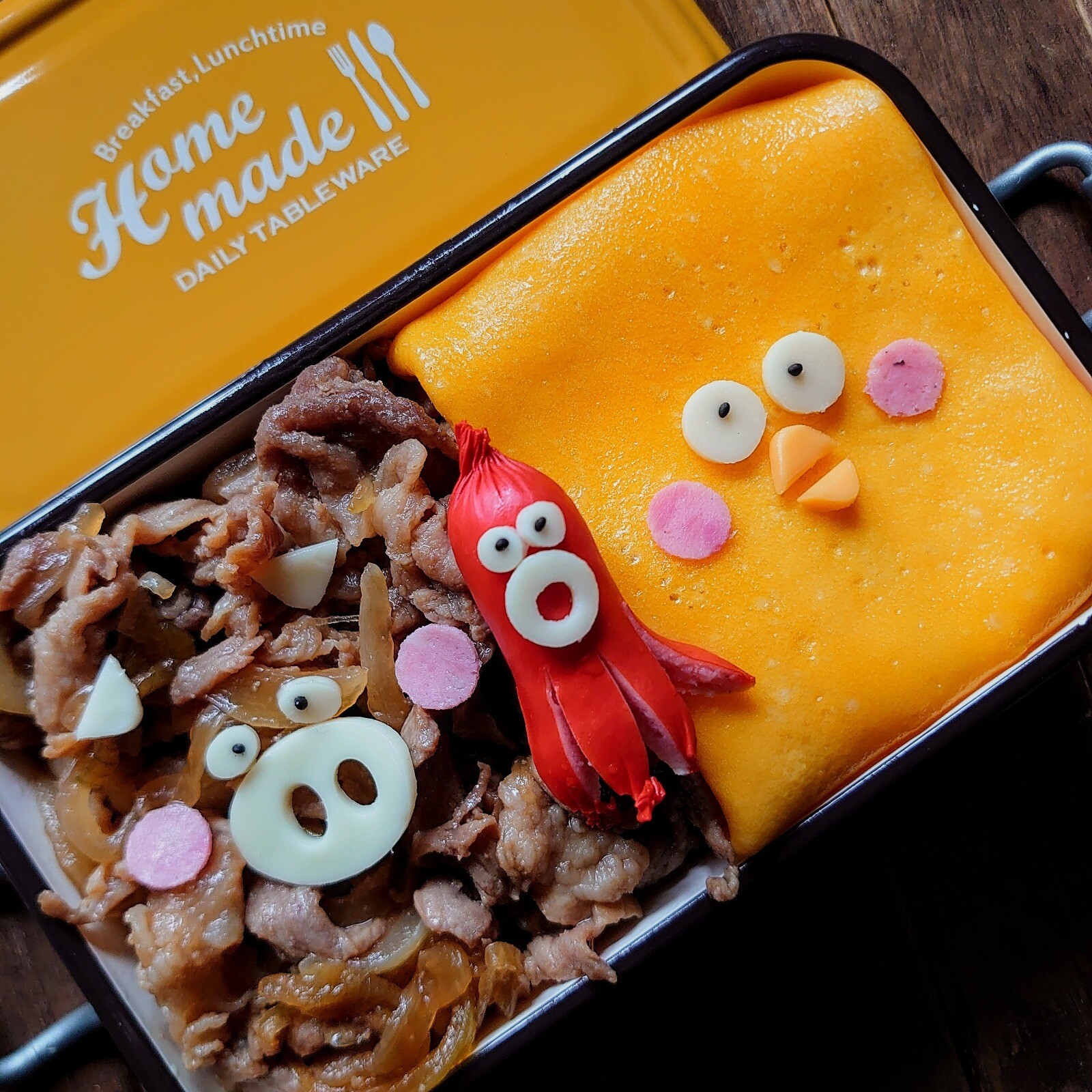 漢の…妻用🎽卵焼き付き豚丼弁当🍱