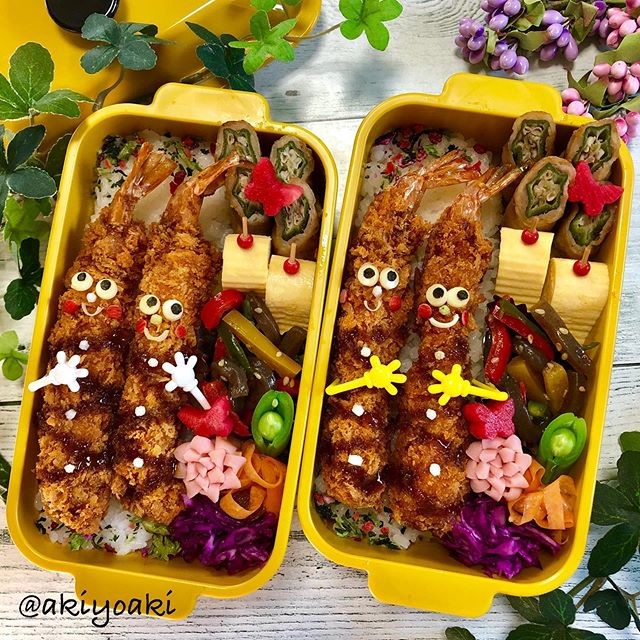 エビフライのノッポさん弁当