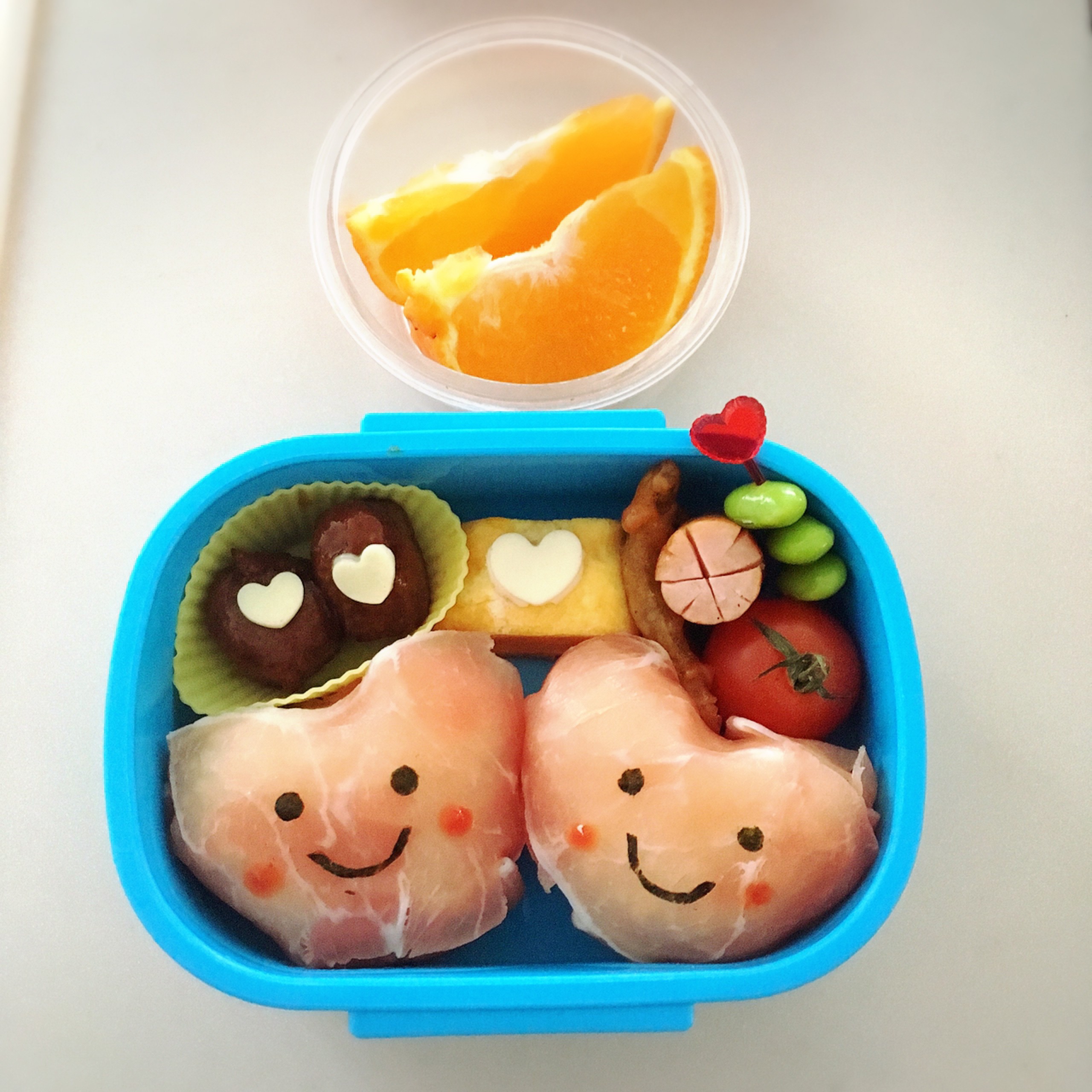 バレンタイン生ハムハート♡弁当