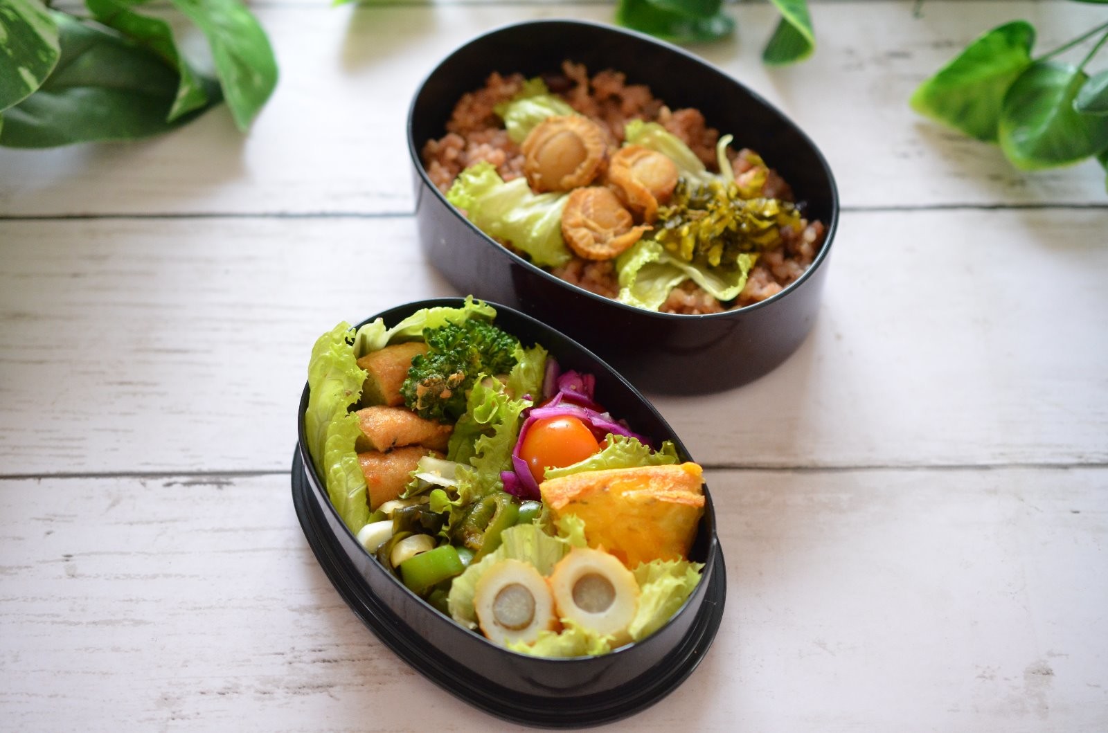 夫婦弁当～スペインオムレツと味浸みがんものお弁当