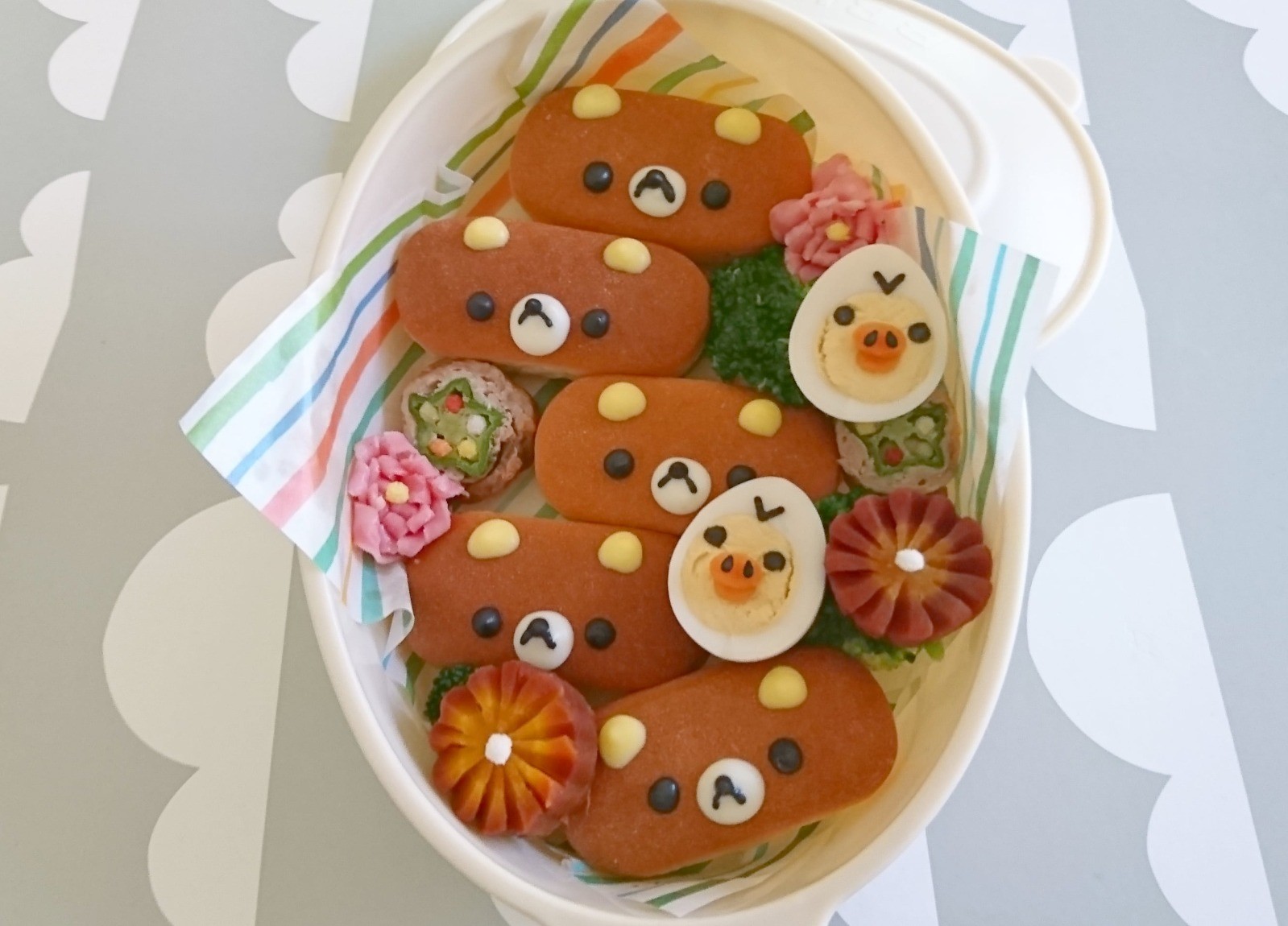 ミルクパンリラックマ弁当