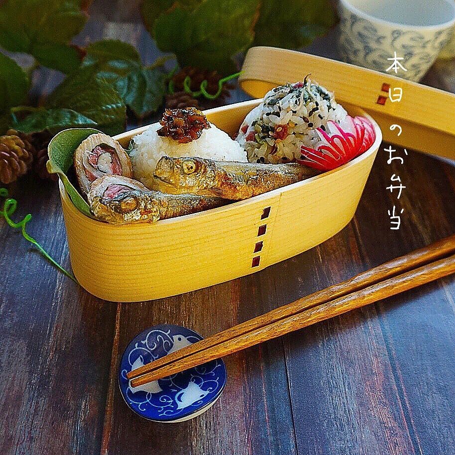 子持ちししゃもとおにぎり弁当🍙🐟
