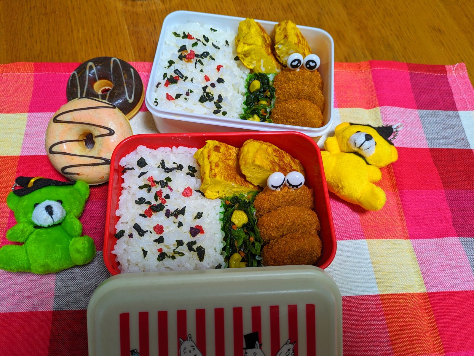 長女と三女のお弁当♥️