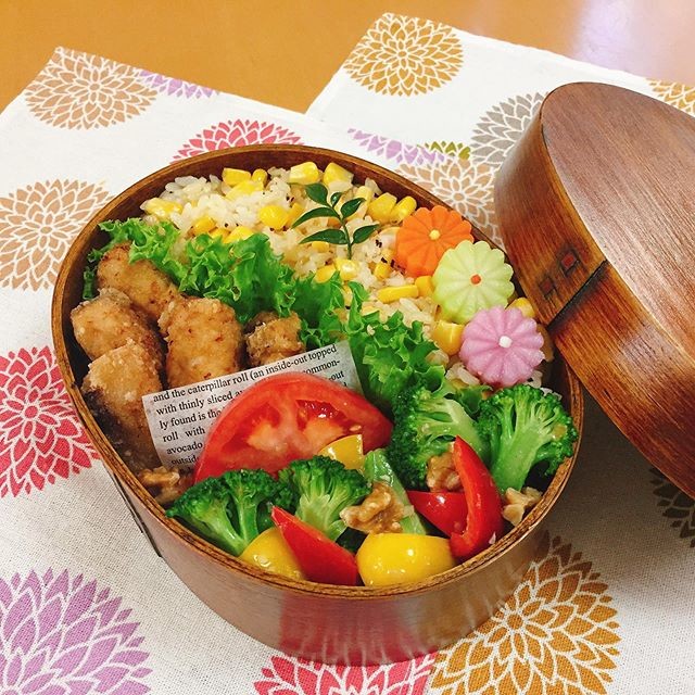 🌿バター醤油コーンライスのお弁当🌿