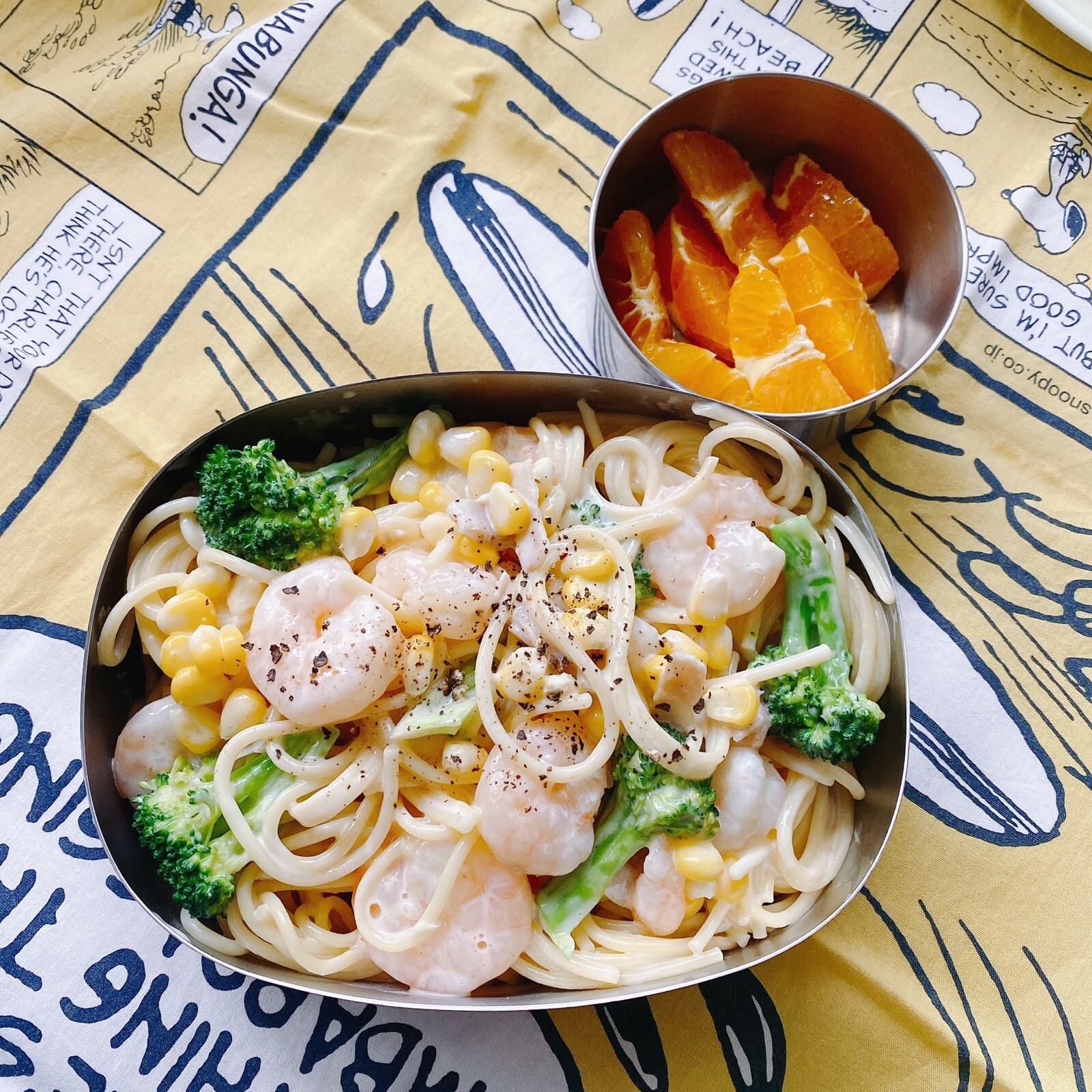 エビとブロッコリーのクリームパスタ