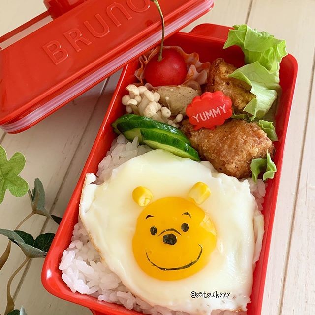 プーさん目玉焼き弁当🍳