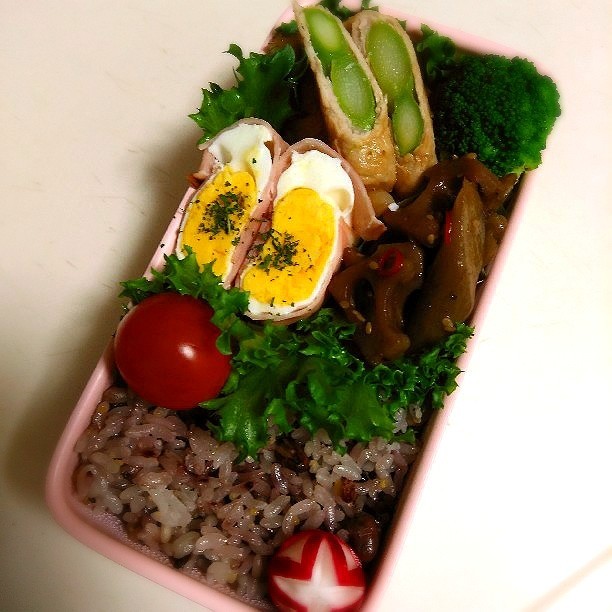 アスパラの肉巻き弁当
