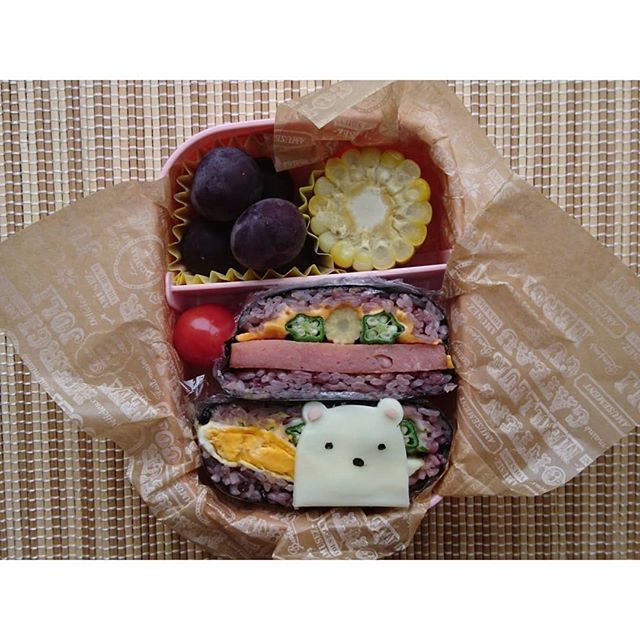 しろくまおにぎらず弁当
