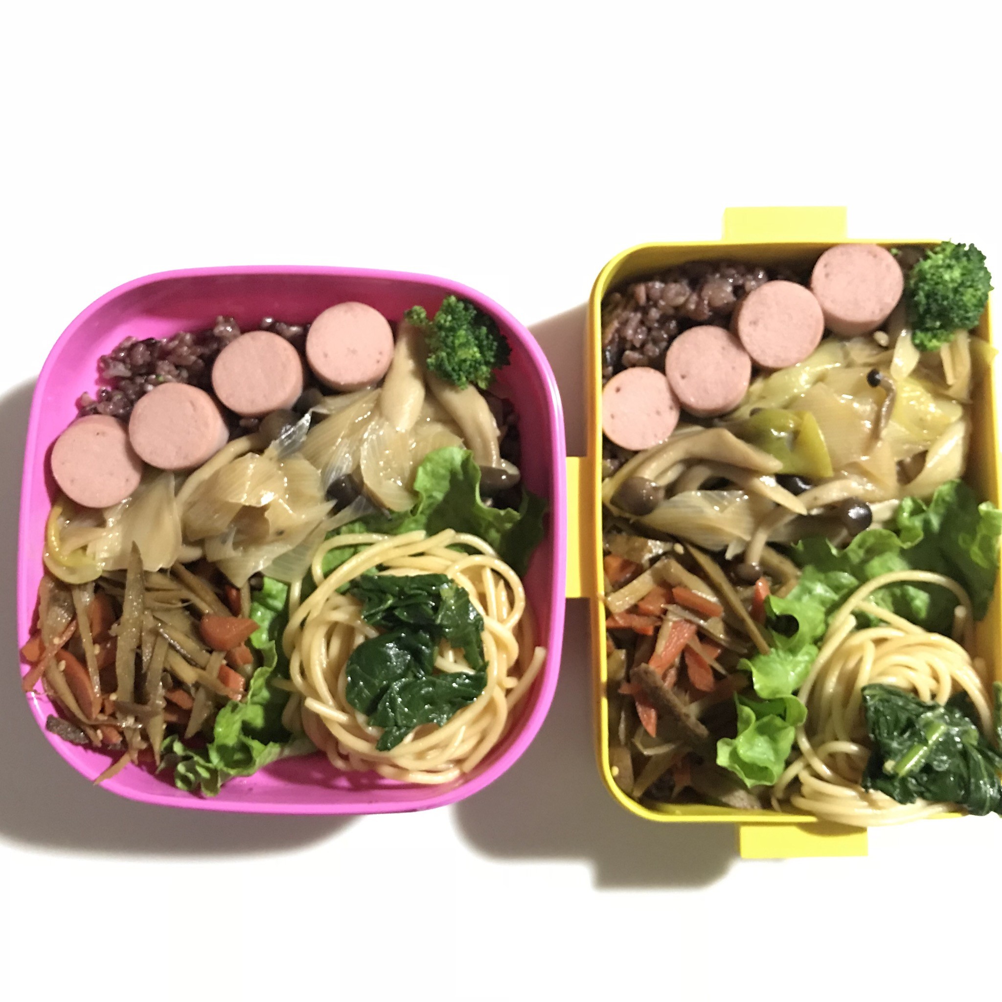 中２娘と夫ののっけ弁