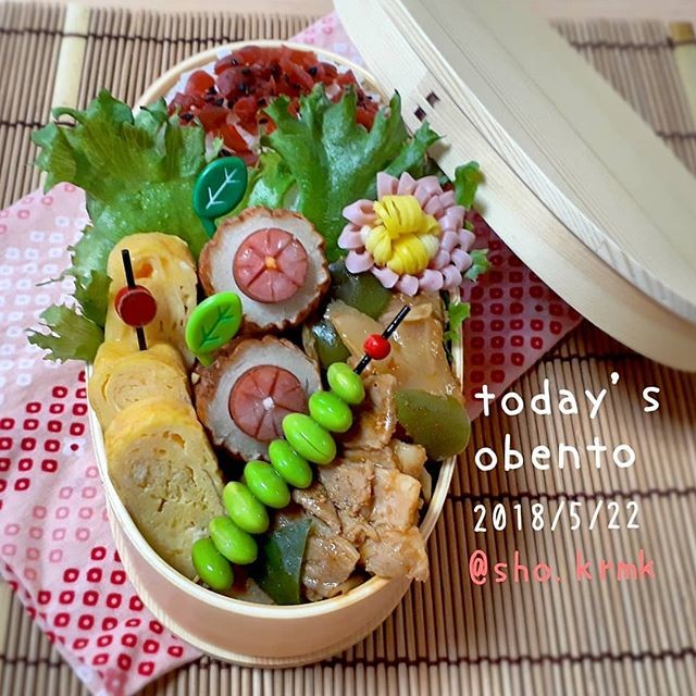 回鍋肉お花弁当🍱