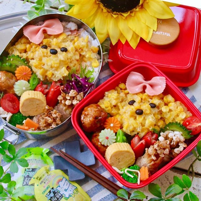 トウモロコシの天ぷら丼弁当