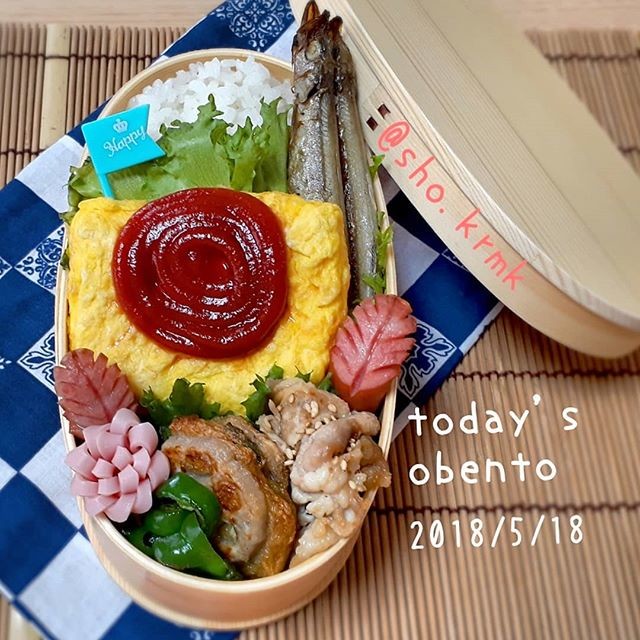 四角いオムレツ弁当🍱