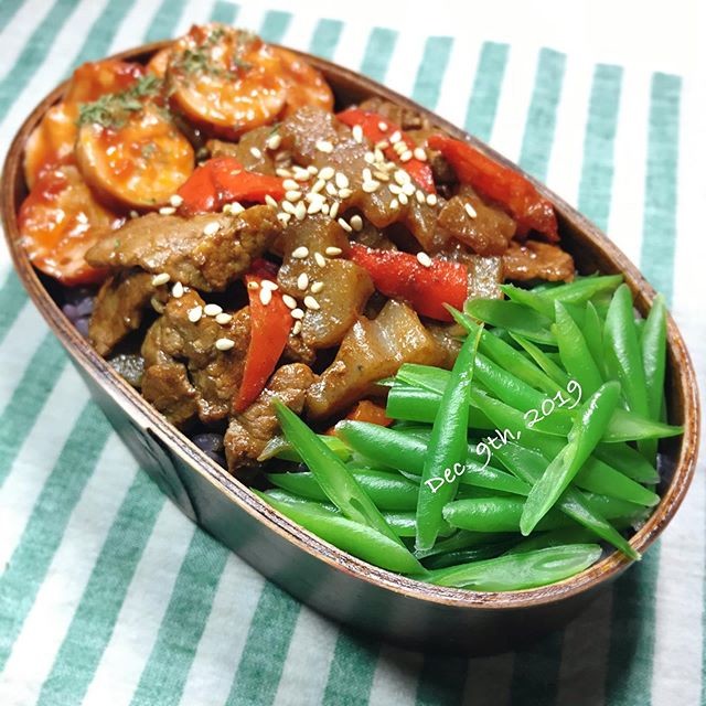 牛肉とコンニャクのオイスターソース炒め弁当