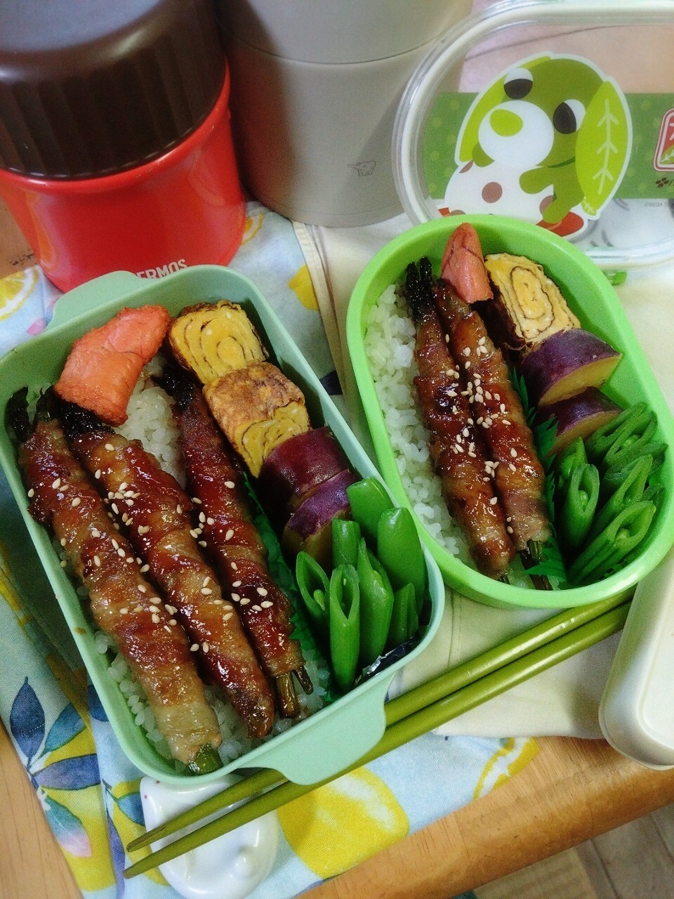 アスパラの豚肉巻き弁当