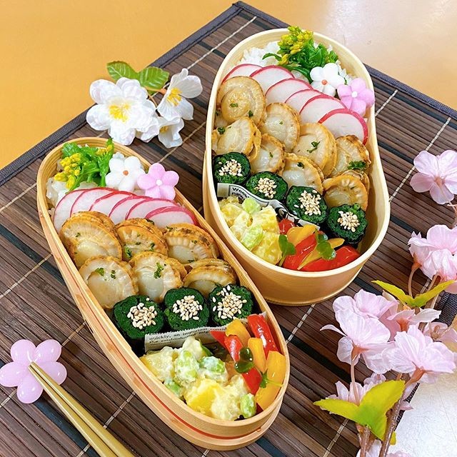 🌿帆立のバター焼き弁当🌿