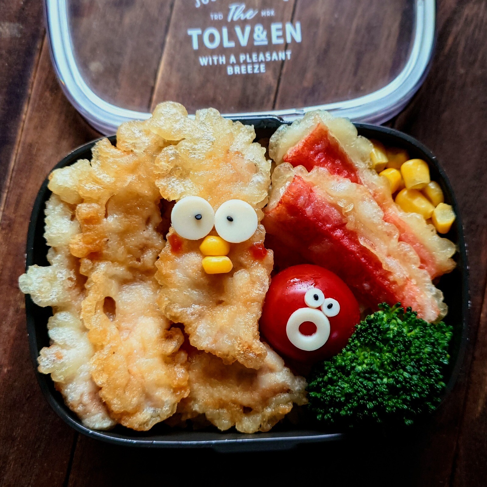 漢の…次女用🍱カニかま天付き鶏天丼弁当