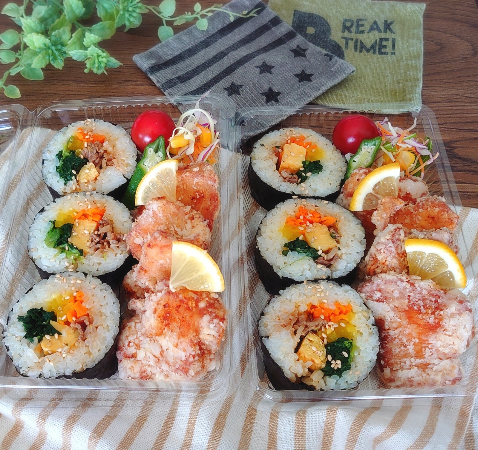 キンパ＆唐揚げ弁当