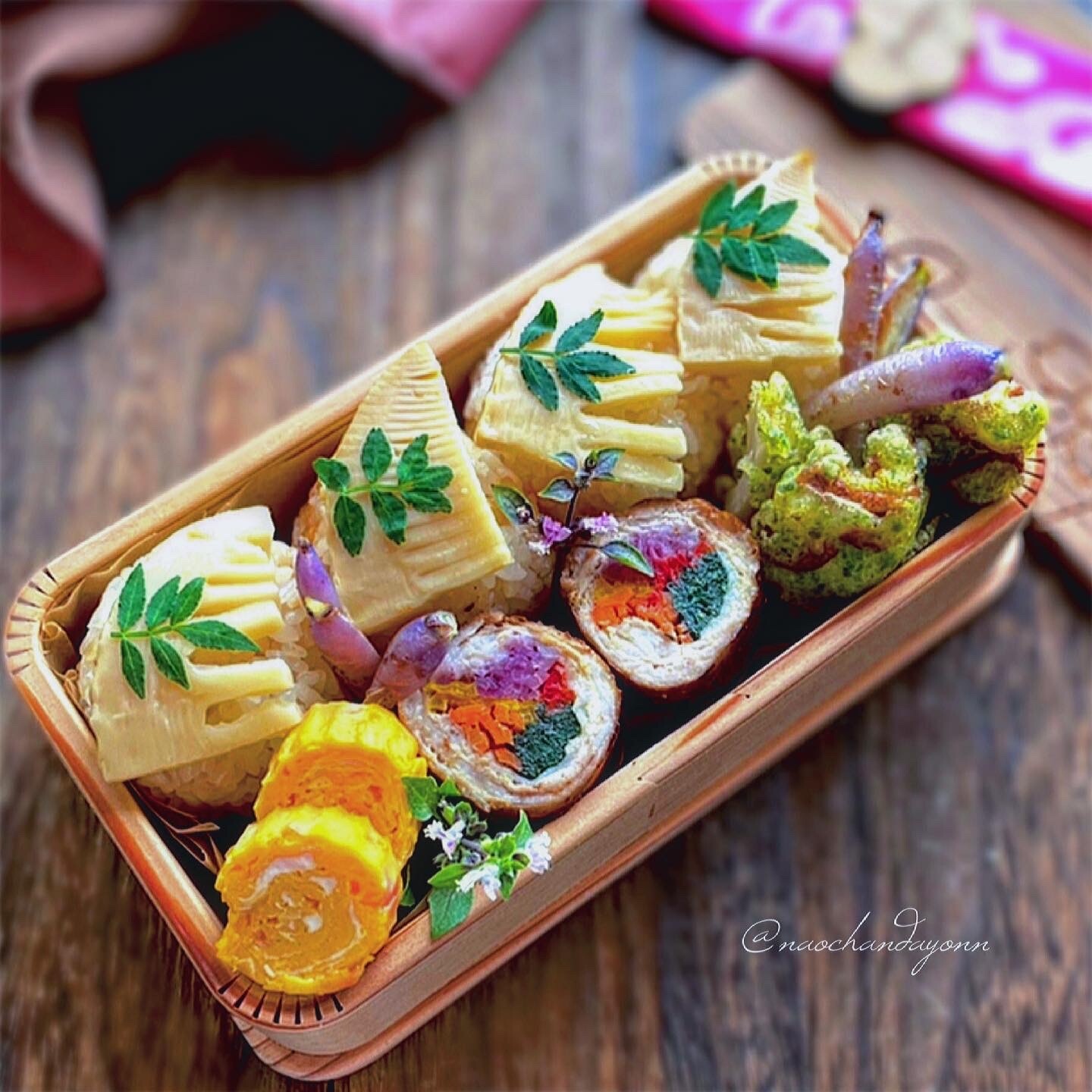 筍ご飯のおにぎり弁当