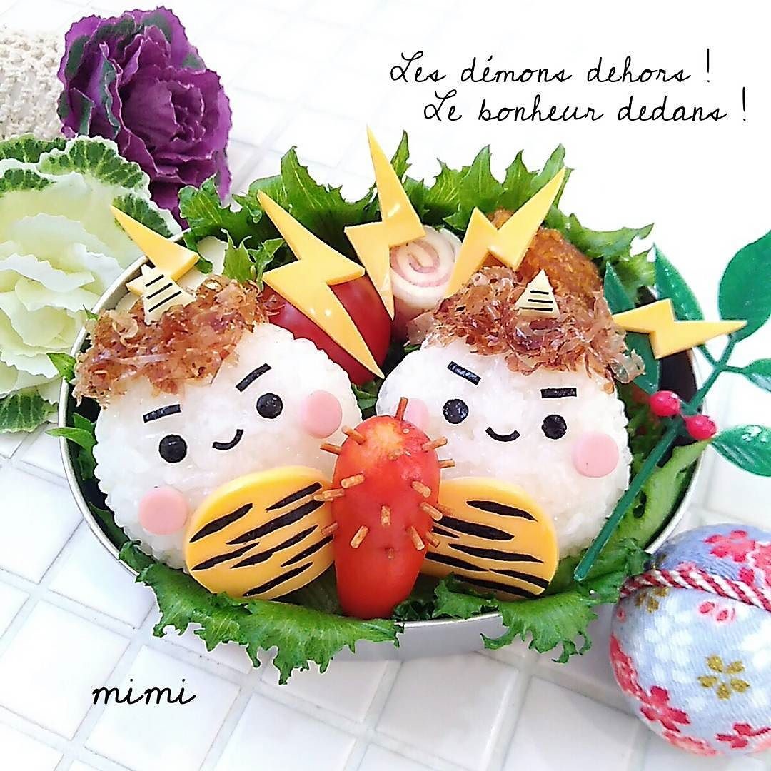 まん丸おにぎりでニコニコ鬼弁当