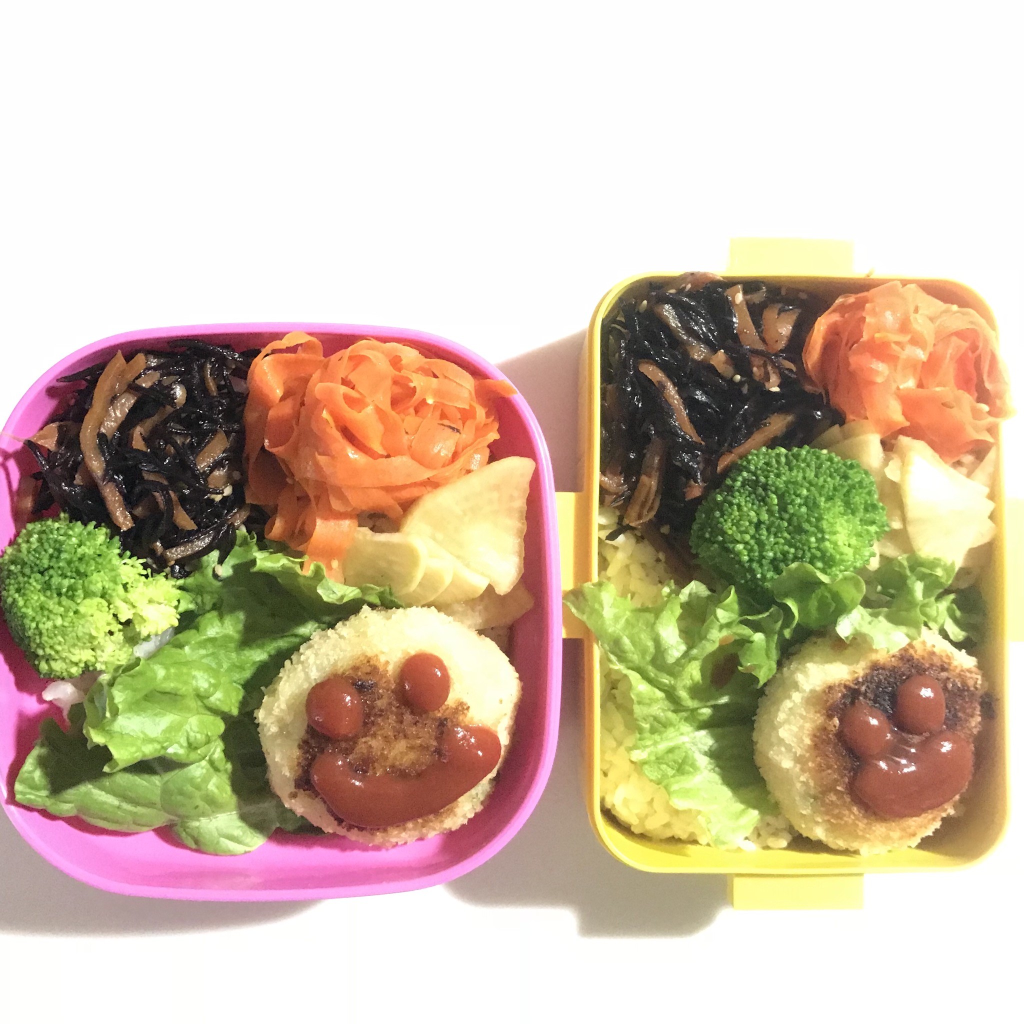 中２娘と夫ののっけ弁