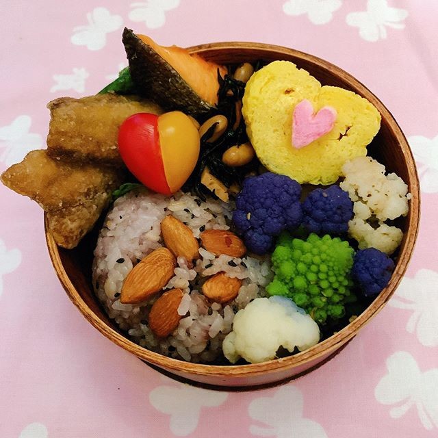 ハート卵弁当