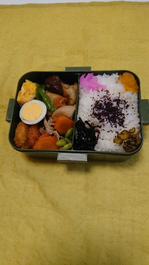 手抜き夫弁当😅