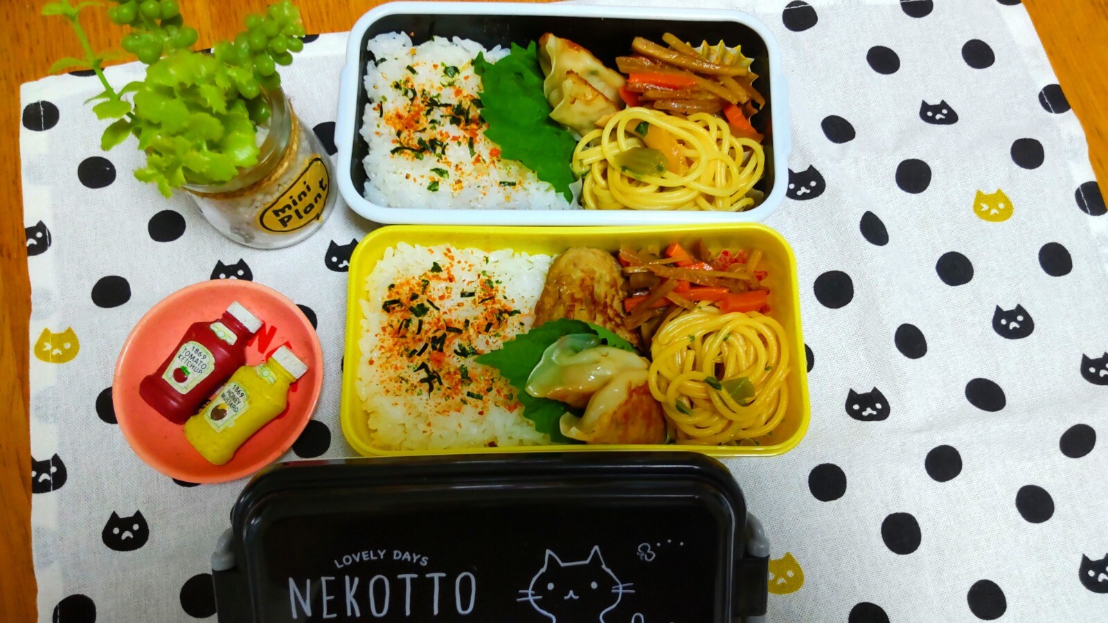 和風醤油パスタ弁当💕
