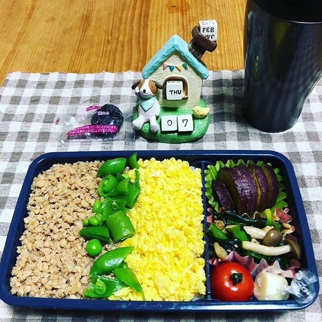 2月7日(三色そぼろ弁当)