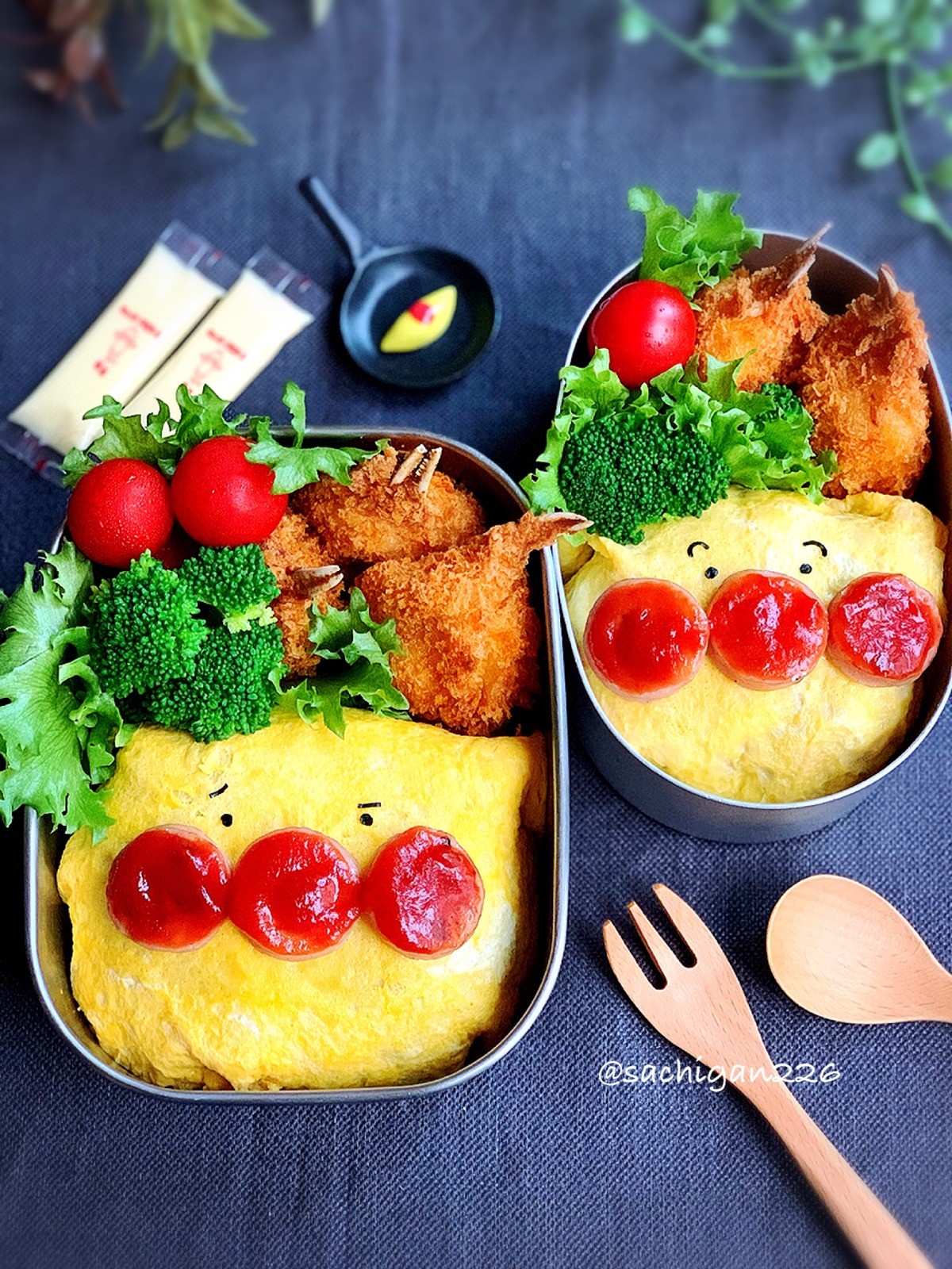 アンパンマンに見えないオムライス弁当
